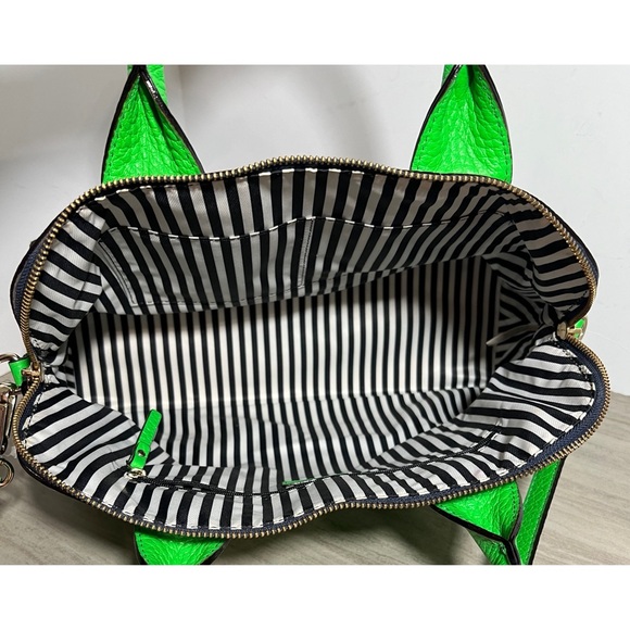 Kate Spade Emerald Green and Navy two-toned tote handbag/crossbody - Picture 9 of 16